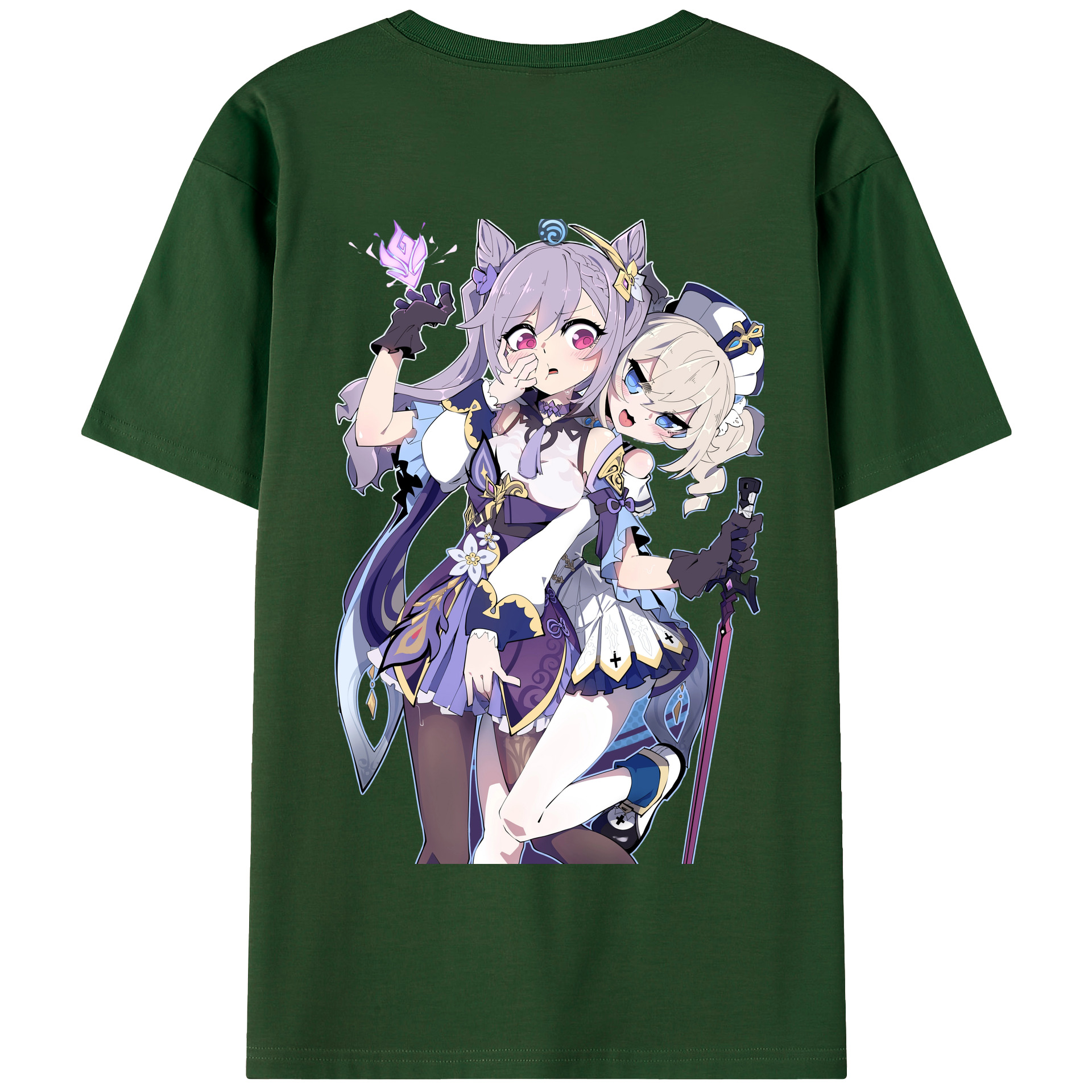 げんし神 刻晴 こくせい genshin Kokusei 綿100％半袖Tシャツ（背面プリント）